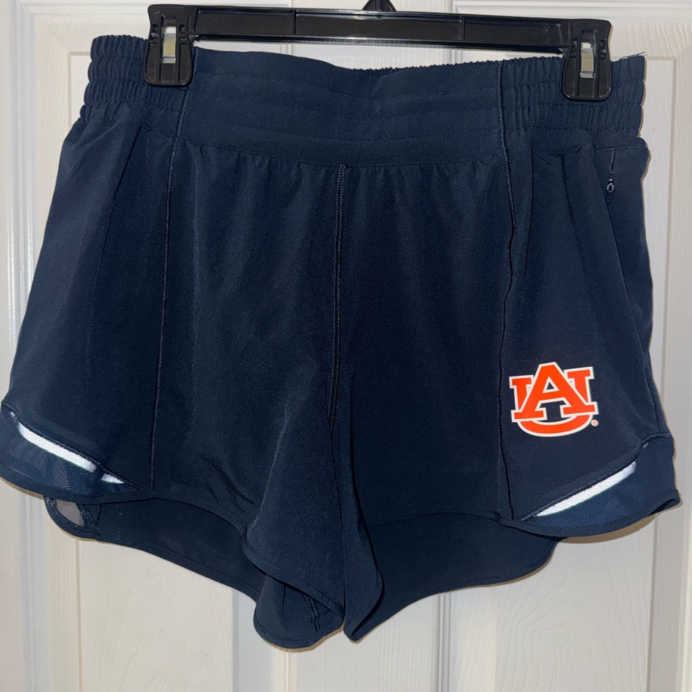 lululemon athletica x Auburn Navy Hotty hot shorts size 8